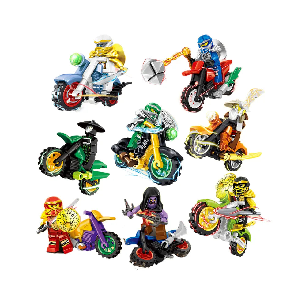 Mini Ninjas with Mini Motorcycle Building Blocks - Action-Packed Fun for Kids