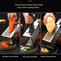 Grater 4 Side Food Vegetable Grater Stainless Steel Kitchen Cheese Grater Slicer / AH19135 / 990427
