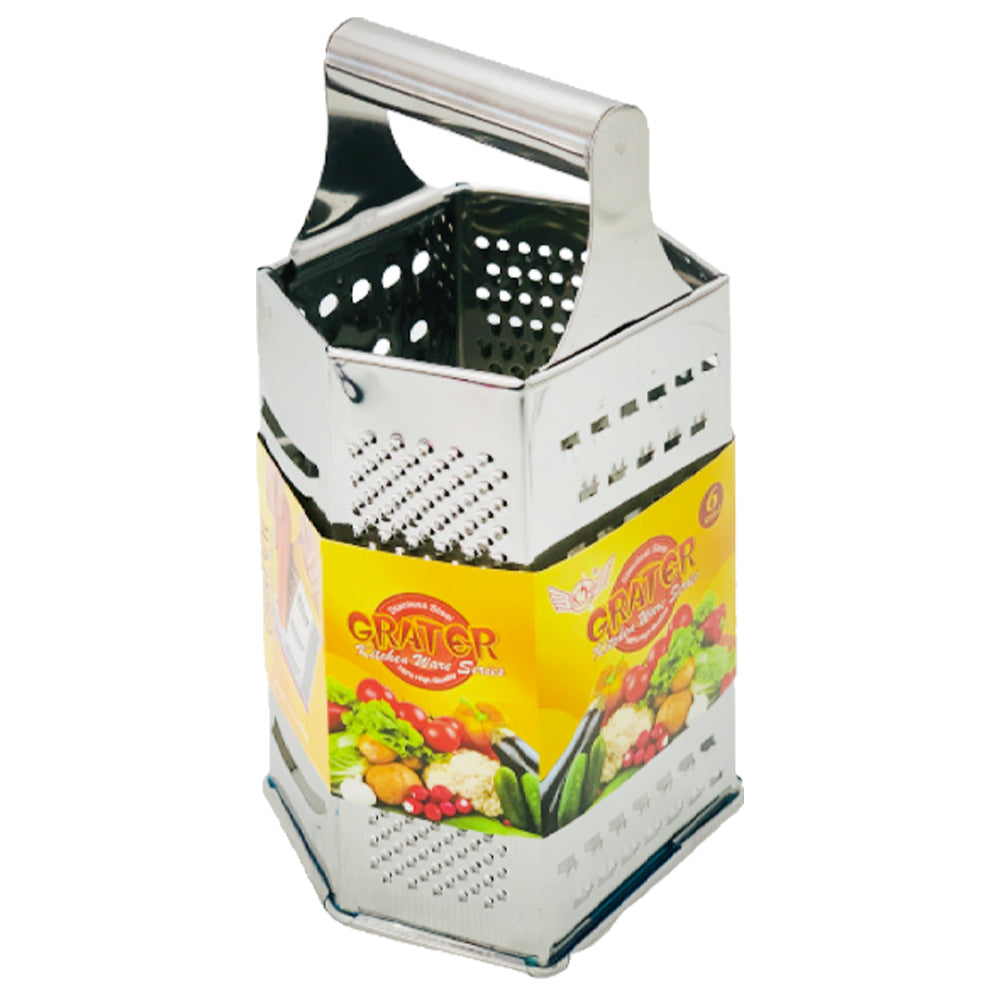 Grater 6 Side Food Vegetable Grater Stainless Steel Kitchen Cheese Grater Slicer / AH19137 / 990366