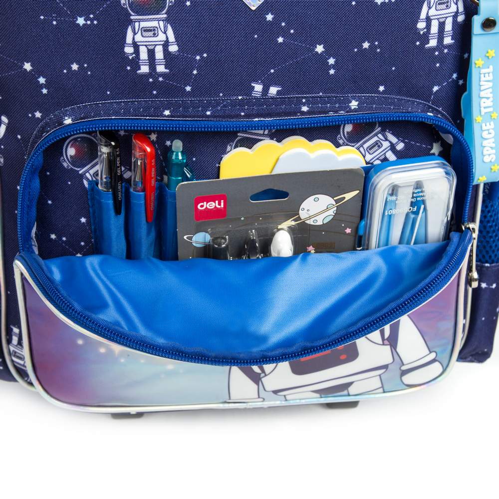 (NET) Astronaut School Backpack With Insulated Lunch Box And Pencil Case Set Of 3 Pcs