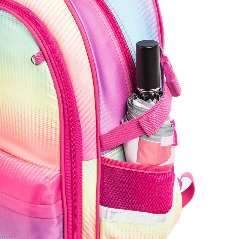 (NET) Rainbow Children's Backpack Insulated Lunch Box Light Pencil Holder Set Of 3 Pcs