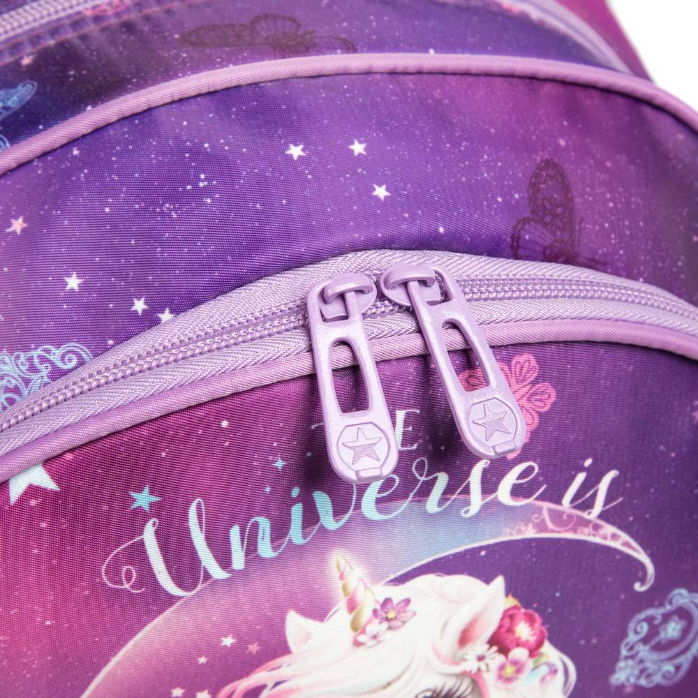 (NET) Unicorn Backpack School Bag With Insulated Lunch Box & Pencil Bag