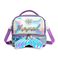 (NET) MOHCO Kids Lunch Bag Insulated Bento Cooler Bag Two compartments Cooler for Boys and Girls with Adjustable Strap Travel Lunch Tote / 11802