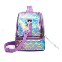 (NET) MOHCO Kids Lunch Bag Insulated Bento Cooler Bag Two compartments Cooler for Boys and Girls with Adjustable Strap Travel Lunch Tote / 11802