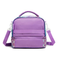 (NET) MOHCO Kids Lunch Bag Insulated Bento Cooler Bag Two compartments Cooler for Boys and Girls with Adjustable Strap Travel Lunch Tote / 11802