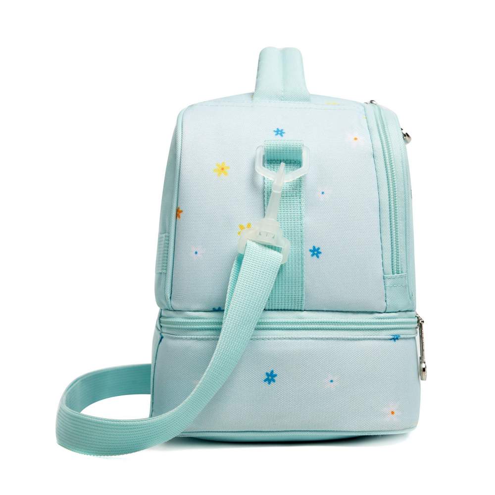 (NET) Kids Insulated Bento Cooler Lunch Bag With 2 Pockets