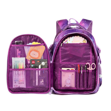 (NET) Unicorn Backpack School Bag With Insulated Lunch Box & Pencil Bag