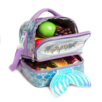 (NET) MOHCO Kids Lunch Bag Insulated Bento Cooler Bag Two compartments Cooler for Boys and Girls with Adjustable Strap Travel Lunch Tote / 11802