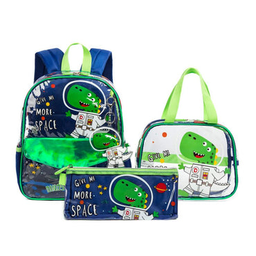 (NET) Dinostronaut Backpack Transparent Toddler Set Of 3 Pcs / 131014-3