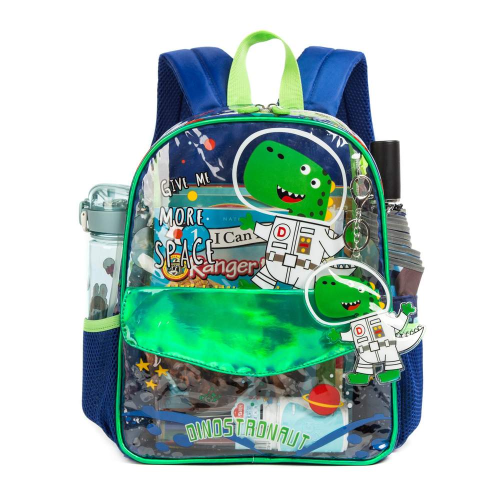 (NET) Dinostronaut Backpack Transparent Toddler Set Of 3 Pcs / 131014-3