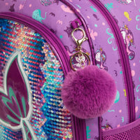 (NET) School Backpack Girls Sequin Backpack With Lunch Box Set Of 3 pcs / 1049-3