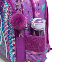 (NET) School Backpack Girls Sequin Backpack With Lunch Box Set Of 3 pcs / 1049-3