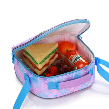 (NET) Rolltop Backpack School Lunch Box For Kids