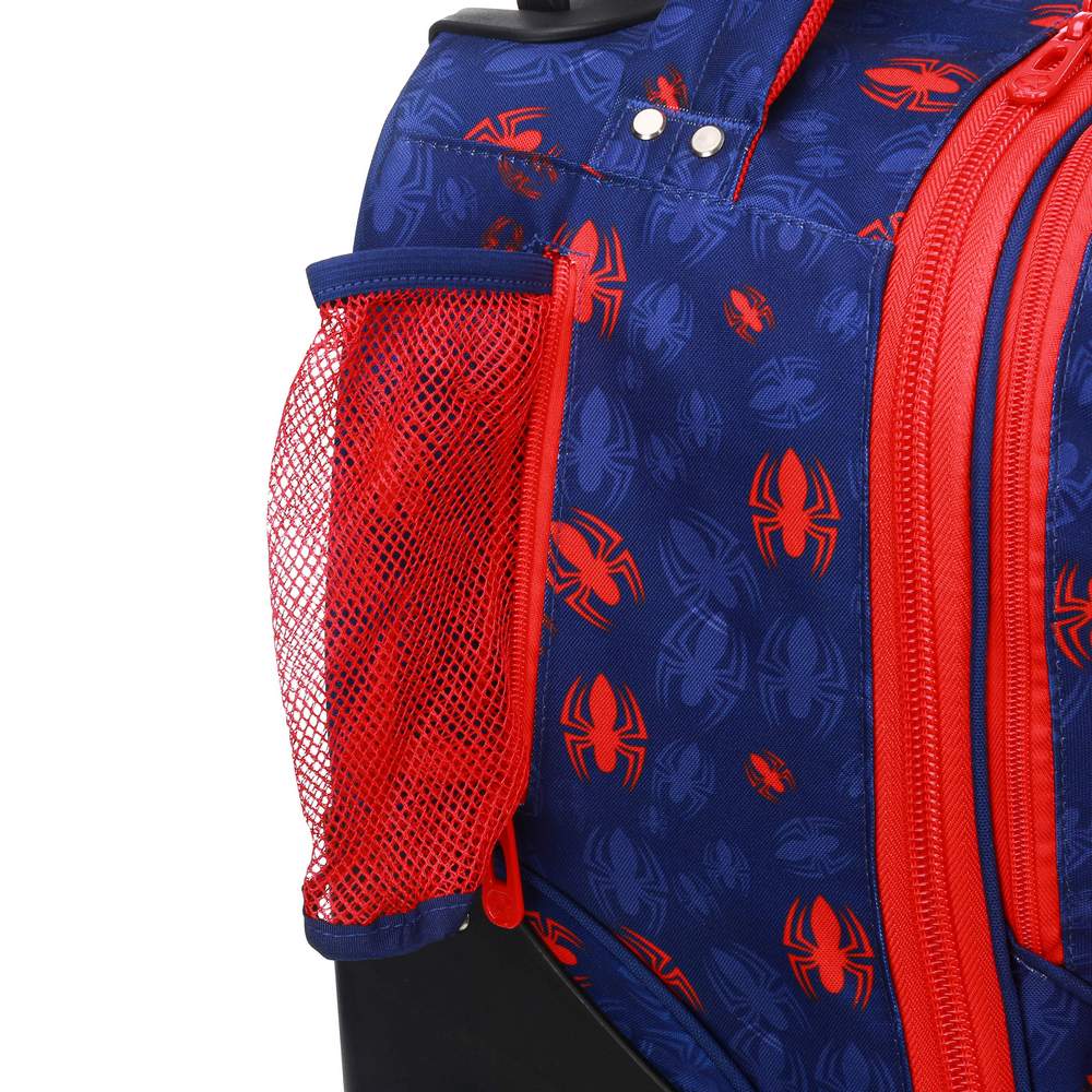 (NET) 3 in 1 Spiderman Cartoon Trolley School Bag With Back Pack