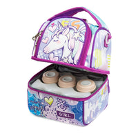 (NET) Kids Lunch Bag Insulated Cooler Bento Bag With Two Compartments School Travel Lunch Tote / 20230319A