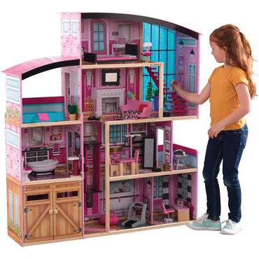 (Net) Wooden Doll house Playset