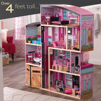 (Net) Wooden Doll house Playset