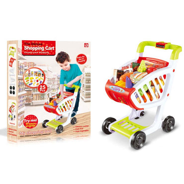 (Net)Toy Shopping Cart With Vegetables And Groceries