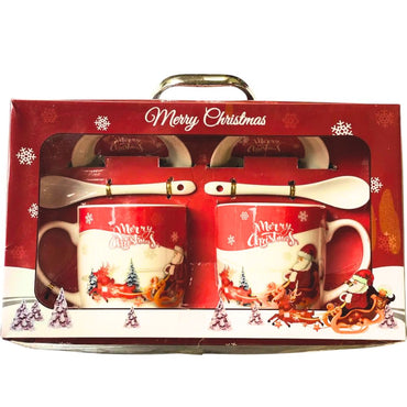(Net) Christmas Mug Gift Set Of 2 Pcs