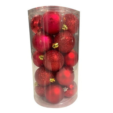 (Net) Red Christmas Tree Balls red