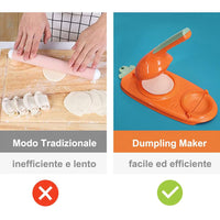 (Net) Dumpling Maker 2 in 1 Manual Dumpling Mold Pressure Packing Plastic Mold Kitchen Tools for Home Restaurant / KN-225