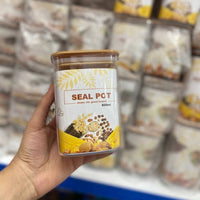 Acrylic Seal Pot Food Storage with Plastic Lid - 800ml