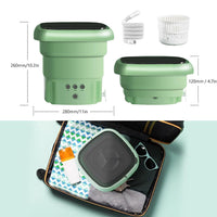 Folding Portable Washing Machine with Bucket Dryer Mini Underwear Washer Barrel Cleaning Socks Baby Clothes Outdoor Travel Home