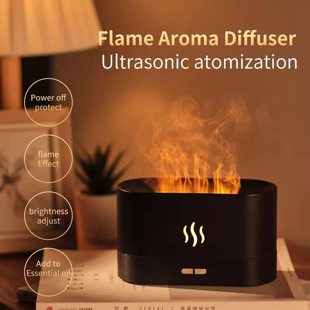 Flame Humidifier Air Humidifier with Flame Effect for Fragrance Oil an