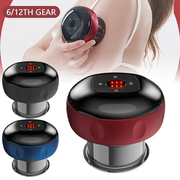 (Net) Vacuum cupping massager electric vacuum supply USB charging red temperature control vacuum cupping cup