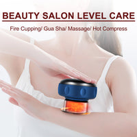 (Net) Vacuum cupping massager electric vacuum supply USB charging red temperature control vacuum cupping cup