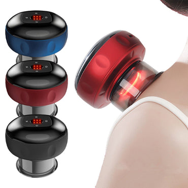 (Net) Vacuum cupping massager electric vacuum supply USB charging red temperature control vacuum cupping cup