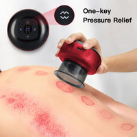 (Net) Vacuum cupping massager electric vacuum supply USB charging red temperature control vacuum cupping cup
