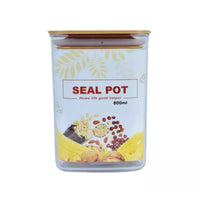 Acrylic Seal Pot Food Storage with Plastic Lid - 800ml