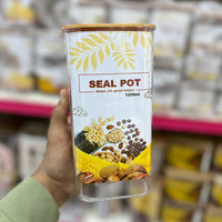 Acrylic Seal Pot Food Storage with Plastic Lid - 1200ml