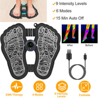Electric EMS Foot Massager Pad Foldable Foot massage USB Rechargeable Feet Circulation Massage Pad