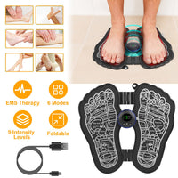 Electric EMS Foot Massager Pad Foldable Foot massage USB Rechargeable Feet Circulation Massage Pad