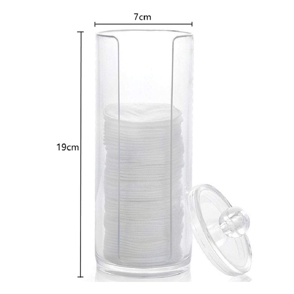 Acrylic Makeup Cotton Bud Container Cosmetic Organizer Display Stand Transparent Container for Cotton Pads Make Up Pads / 8058