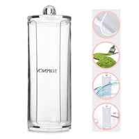 Acrylic Makeup Cotton Bud Container Cosmetic Organizer Display Stand Transparent Container for Cotton Pads Make Up Pads / 8058