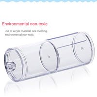 Acrylic Cotton Pad Holder Dispenser Clear Makeup Organizer Cotton Swab Holder Container Cosmetic Storage