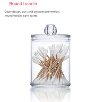 Acrylic Cotton Pad Holder Dispenser Clear Makeup Organizer Cotton Swab Holder Container Cosmetic Storage