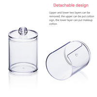 Acrylic Cotton Pad Holder Dispenser Clear Makeup Organizer Cotton Swab Holder Container Cosmetic Storage