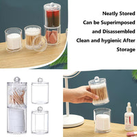 Acrylic Cotton Pad Holder Dispenser Clear Makeup Organizer Cotton Swab Holder Container Cosmetic Storage