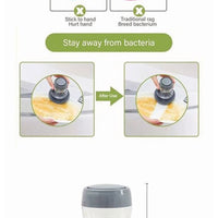 Soap Dispensing Palm Brush Scrub Cleaning Brush With Liquid Storage Tank Kitchen Dishwashing Brush For Pot Pan Sink Cleaning