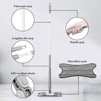 Microfiber X Shape Mop for Floor Cleaning Dust Mop with Self Wringing and Removable Washable Pad