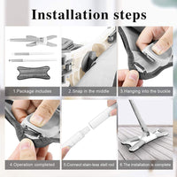 Microfiber X Shape Mop for Floor Cleaning Dust Mop with Self Wringing and Removable Washable Pad