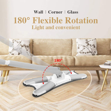 Microfiber X Shape Mop for Floor Cleaning Dust Mop with Self Wringing and Removable Washable Pad
