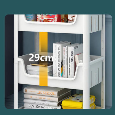 (Net) 3 Layers Kitchen Storage Vegetable Basket Bathroom Toilet Washing Machine Rack Floor-to-ceiling Snack Trolley