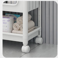 (Net) 4 Layers Kitchen Storage Vegetable Basket Bathroom Toilet Washing Machine Rack Floor-to-ceiling Snack Trolley