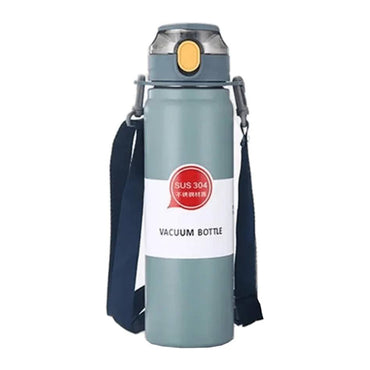 (Net) Stainless Steel Thermal Water Bottle - 600ML Wide Mouth with Handle