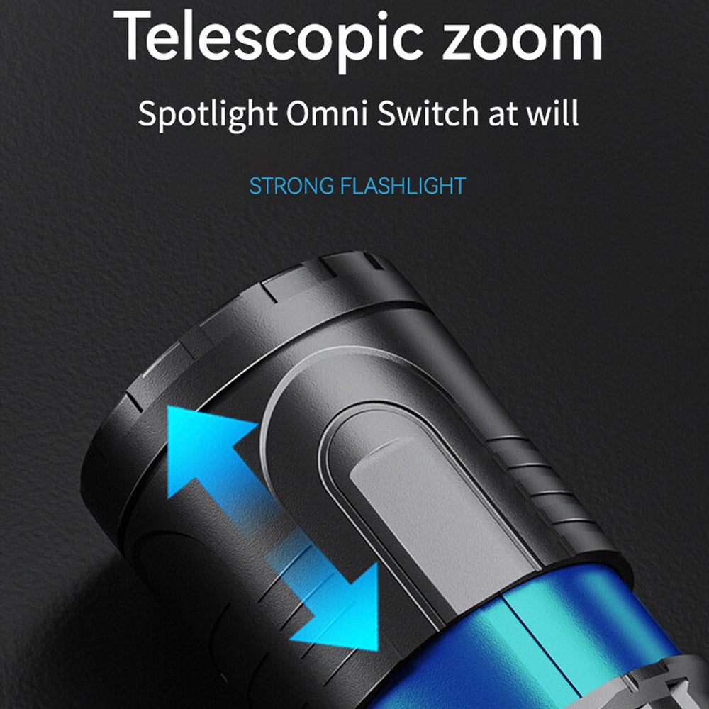 (Net) Ultra-Bright Zoom Flashlight with Dual Light Source / 0037